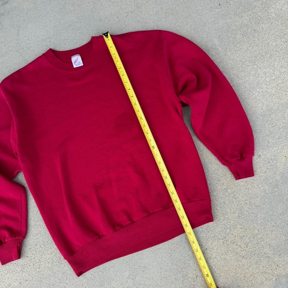 Vintage Jerzees Sweatshirt Adult Large Red Pull Over Made In‎ USA - Picture 4 of 9